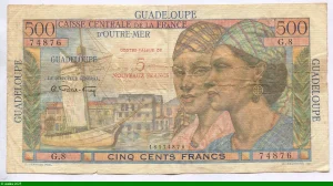 5 NF s/500 FRANCS POINTE à PITRE