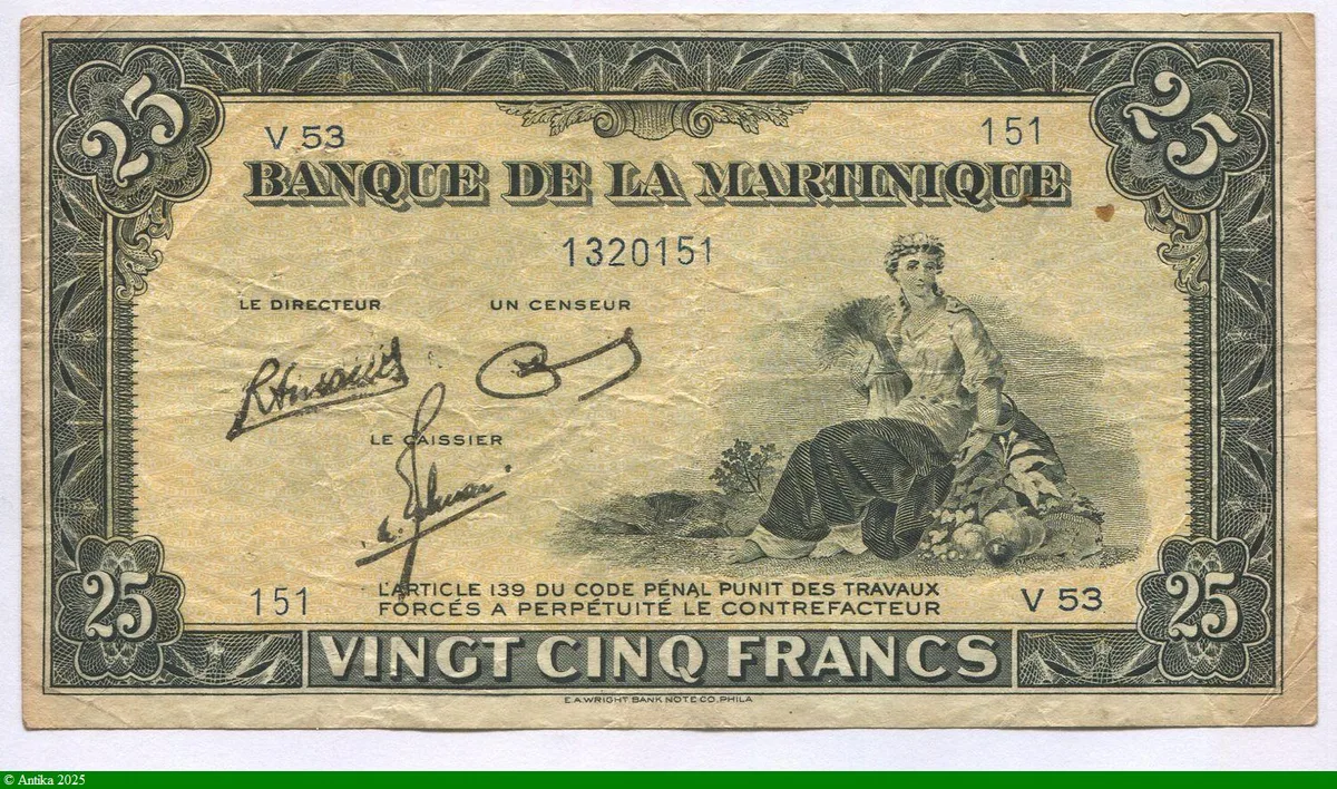 25 FRANCS Type US