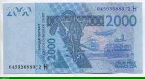 2000 FRANCS Masque & Transport & Poissons H:Niger * *