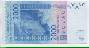 2000 FRANCS Masque & Transport & Poissons H:Niger * *