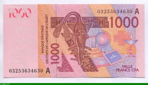 1000 FRANCS Masque & Chameau A:Côte d'Ivoire