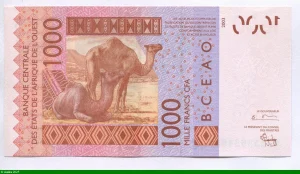 1000 FRANCS Masque & Chameau A:Côte d'Ivoire