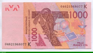 1000 FRANCS Masque & Chameau K:Sénégal * *