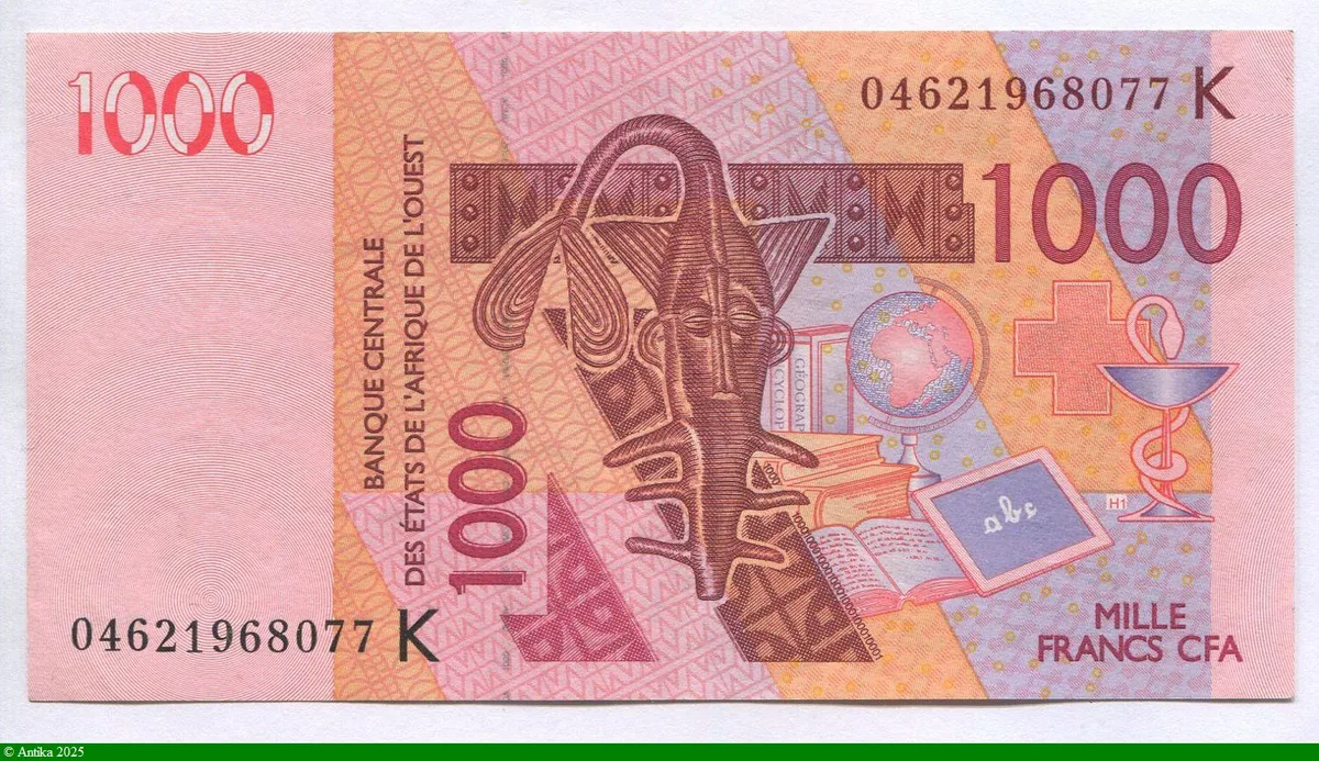 1000 FRANCS Masque & Chameau K:Sénégal * *