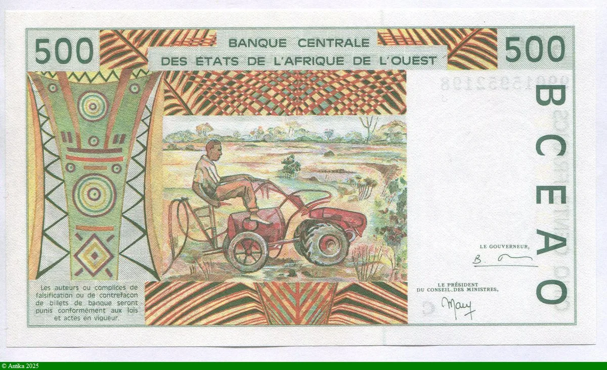 500 FRANCS Viel Homme & Troupeau de Zébus C:Burkina Faso