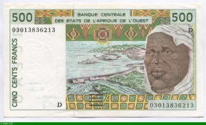 500 FRANCS Viel Homme & Troupeau de Zébus D:Mali