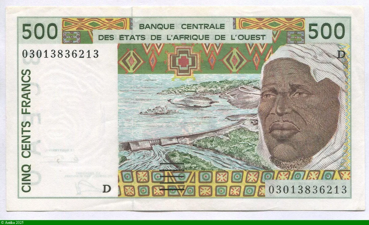 500 FRANCS Viel Homme & Troupeau de Zébus D:Mali