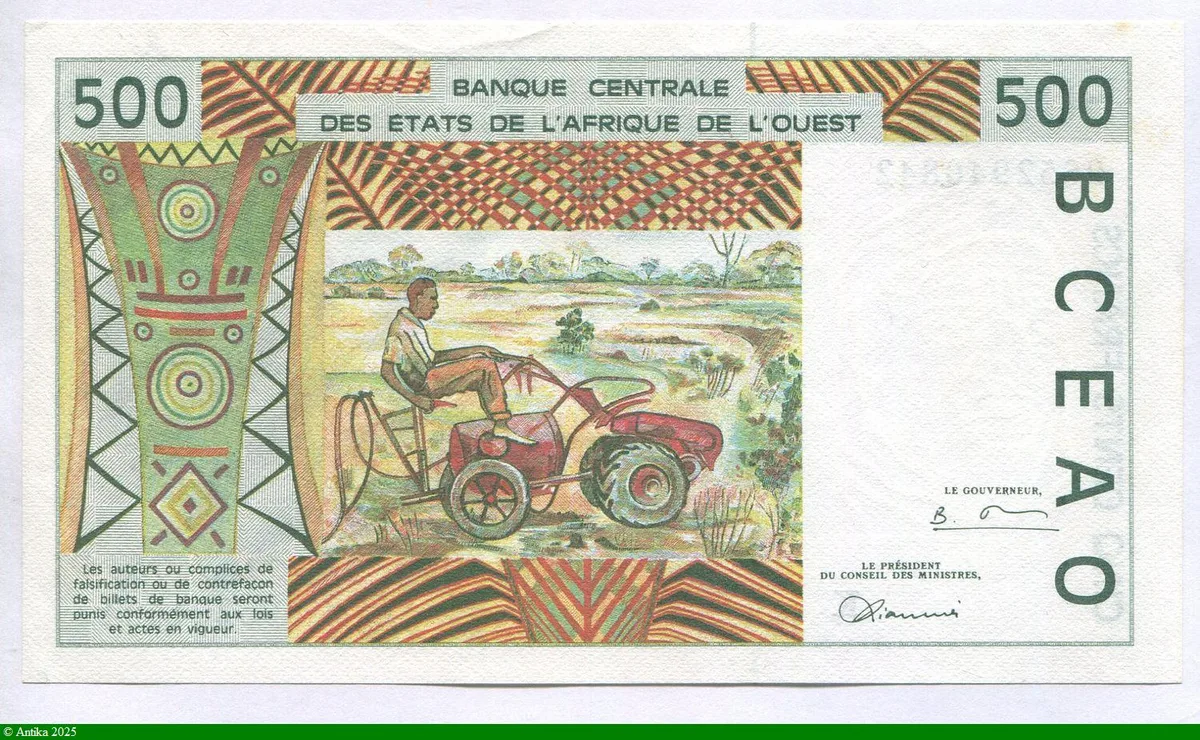 500 FRANCS Viel Homme & Troupeau de Zébus K:Sénégal