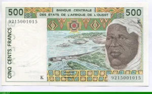 500 FRANCS Viel Homme & Troupeau de Zébus K:Sénégal