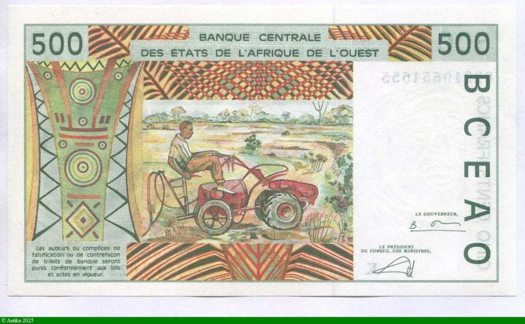 500 FRANCS Viel Homme & Troupeau de Zébus K:Sénégal
