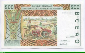 500 FRANCS Viel Homme & Troupeau de Zébus K:Sénégal