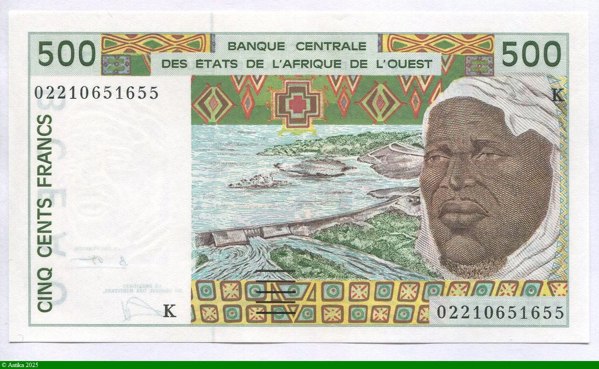 500 FRANCS Viel Homme & Troupeau de Zébus K:Sénégal