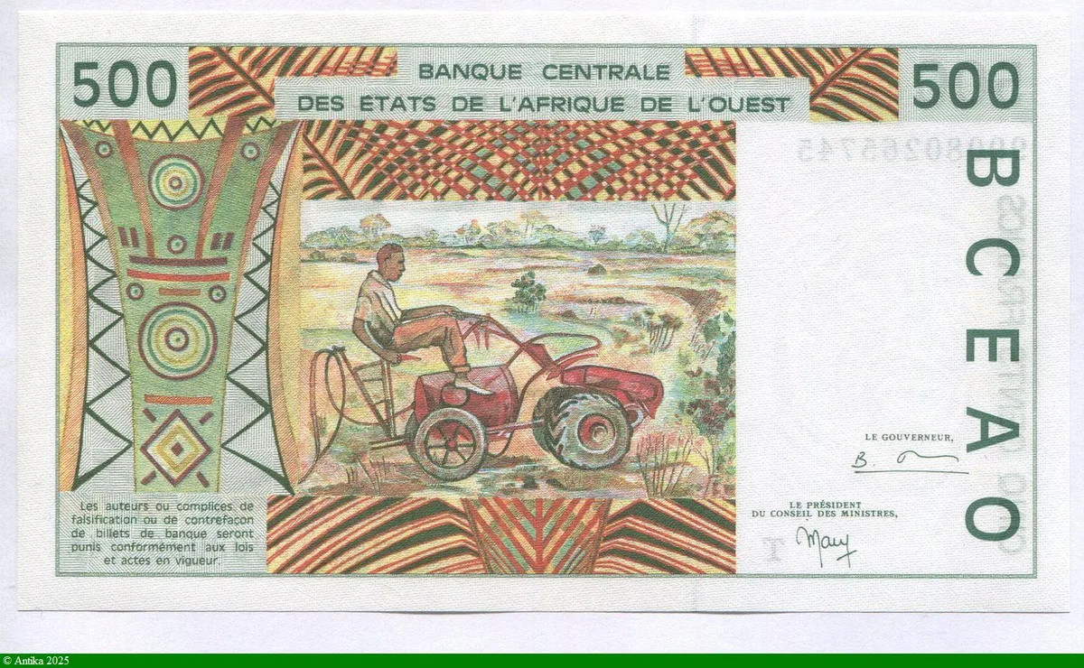 500 FRANCS Viel Homme & Troupeau de Zébus T:Togo