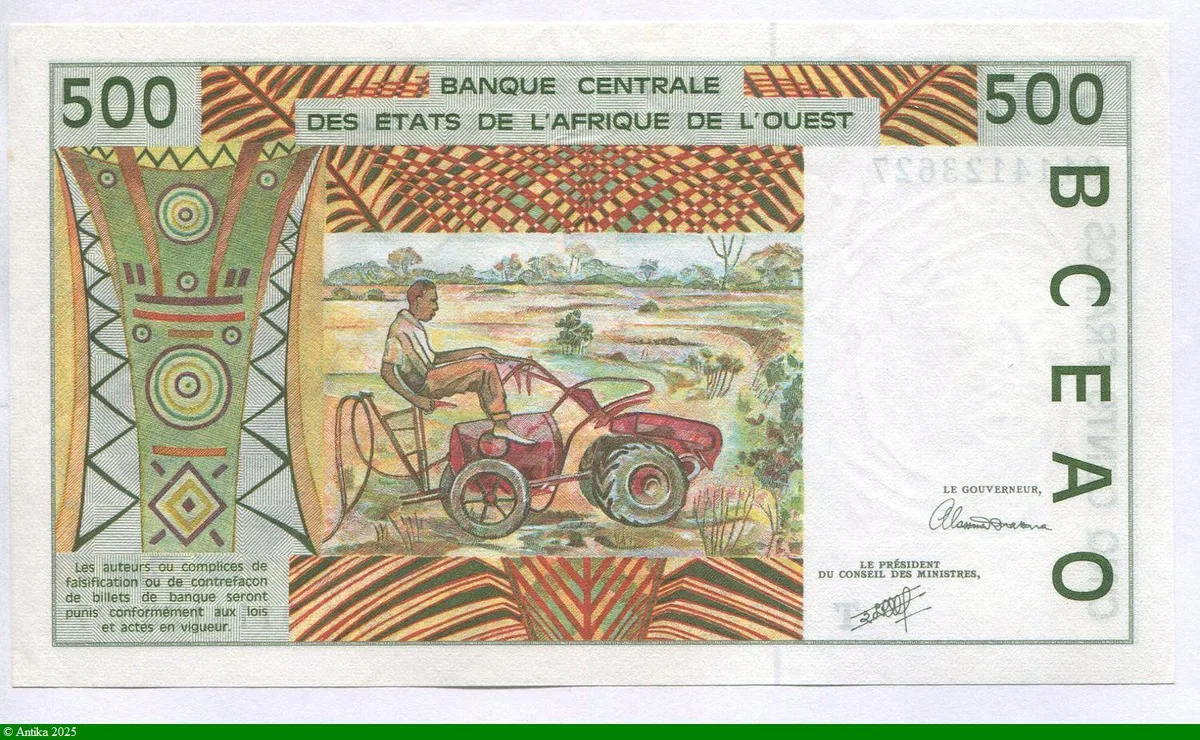500 FRANCS Viel Homme & Troupeau de Zébus T:Togo