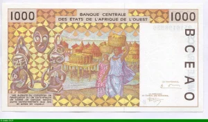 1000 FRANCS Mines de Phosphate B:Bénin
