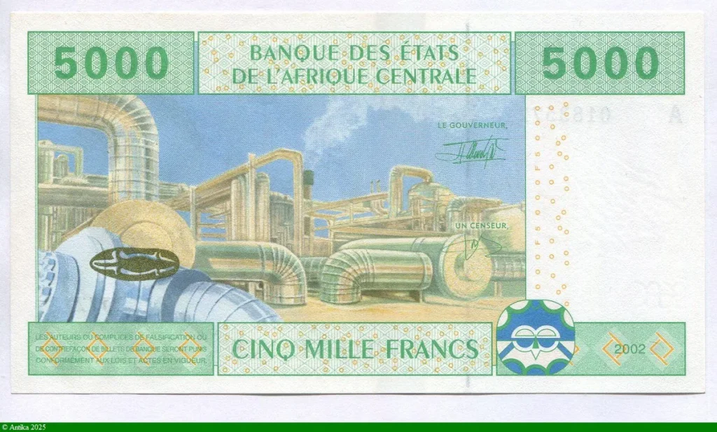 5000 FRANCS Jeune Homme & Navires A:Gabon