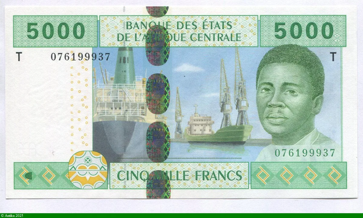 5000 FRANCS Jeune Homme & Navires T:Congo
