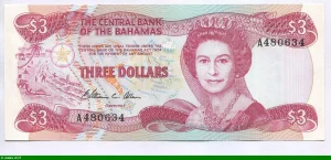 3 Dollars Reine Elizabeth II & Voiliers