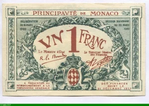 1 FRANC Bleu Série A