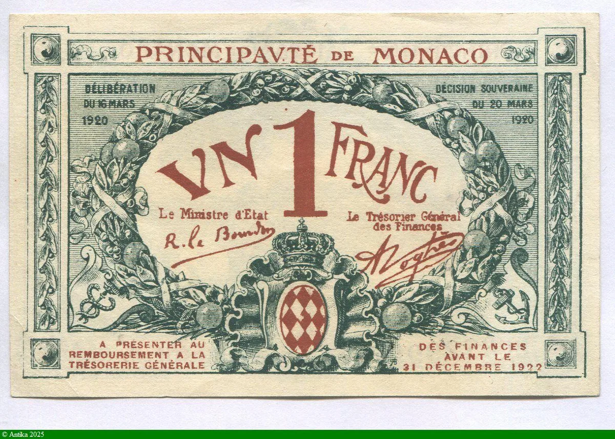 1 FRANC Bleu Série A
