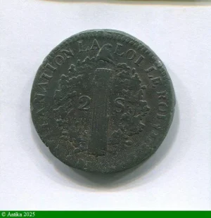 2 SOLS FRANCOIS, An 3 à 5 LOUIS XVI