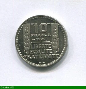 10 FRANCS TURIN Hybride en Cu-Ni 1929-39