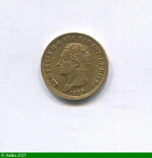 20 LIRE CHARLES FELIX Gênes 6,43 gr RARE 7436 ex
