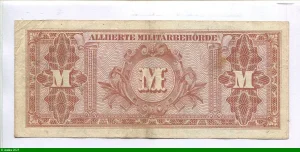 20 Mark Autorité militaire alliée Impression Américaine