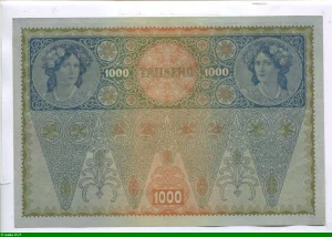 1000 Kronen Bleu Tampon rouge * *