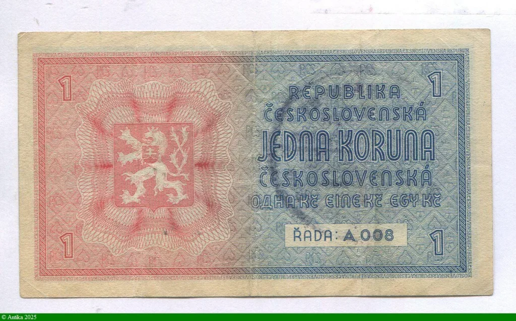 1 Koruna Bleu Tampon protectorat Occupation Allemande
