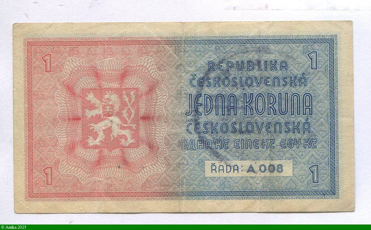1 Koruna Bleu Tampon protectorat Occupation Allemande