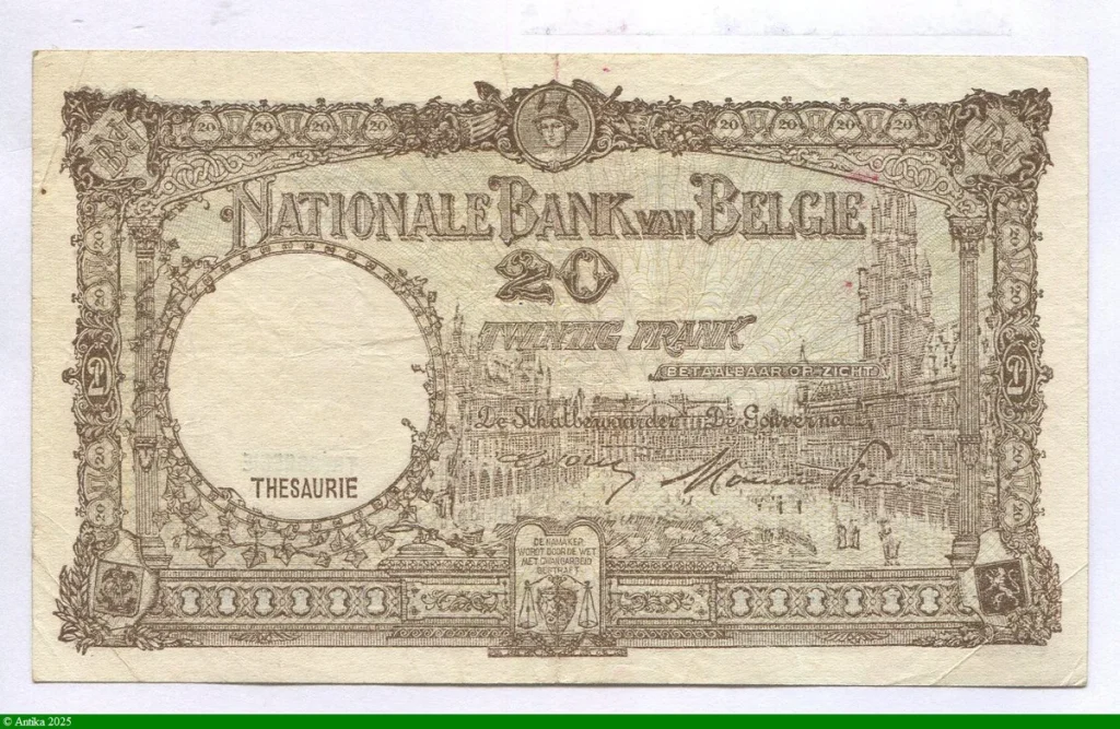 20 Francs Roi Albert & Reine Elizabeth