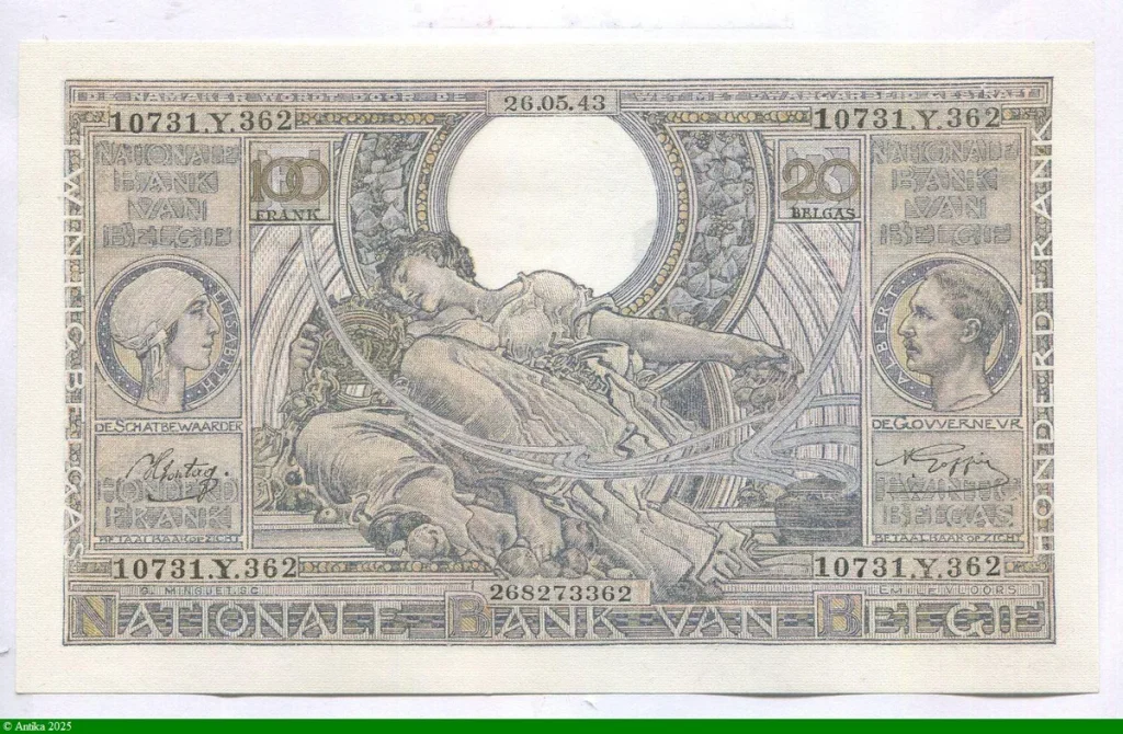100 Francs Roi Albert & Reine Elizabeth