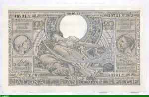 100 Francs Roi Albert & Reine Elizabeth