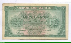 10 Francs/2 Belgas Vert