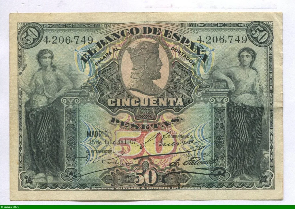 50 Pesetas 2 femmes à moitié nues & Cathédrale de Burgos Assez RARE