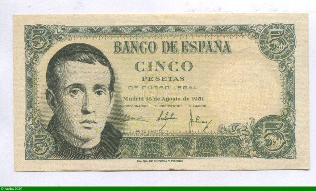 5 Pesetas Jaime Balmes