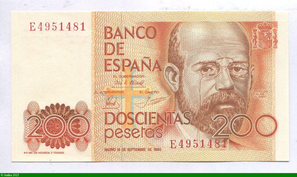 200 Pesetas Léopoldo Alas Clarin