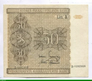 50 Markkaa Litt B