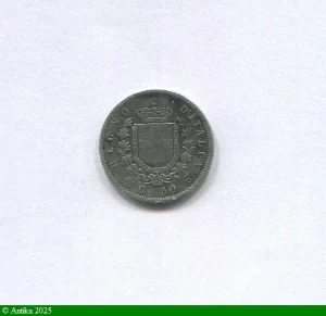 50 CENTIMES Argt Victor Emmanuel II Turin 2,44 gr RARETE