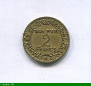 2 FRANCS CHAMBRE DE COMMERCE
