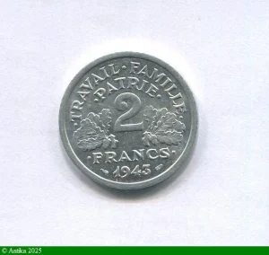 2 FRANCS BAZOR Aluminium