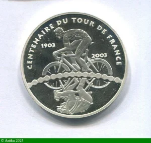 1 1/2 EURO ARGENT MONNAIE DE PARIS 100 ans Tour de France MONTAGNE