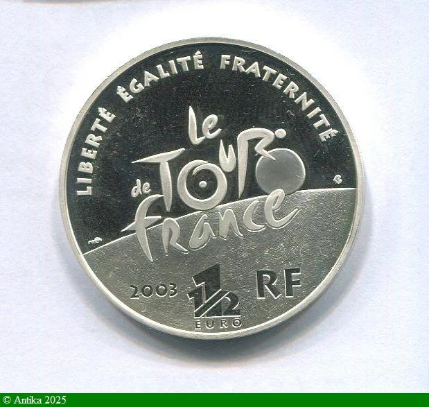 1 1/2 EURO ARGENT MONNAIE DE PARIS 100 ans Tour de France MONTAGNE