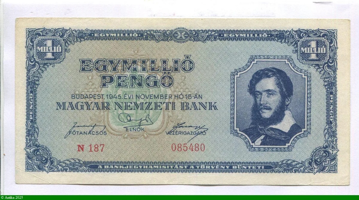 1 000 000 Pengo Portrait de Lajos Kossuth