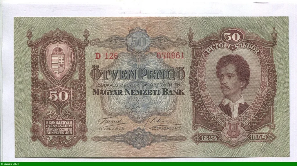 50 Pengo Buste de Petőfi Sándor * *