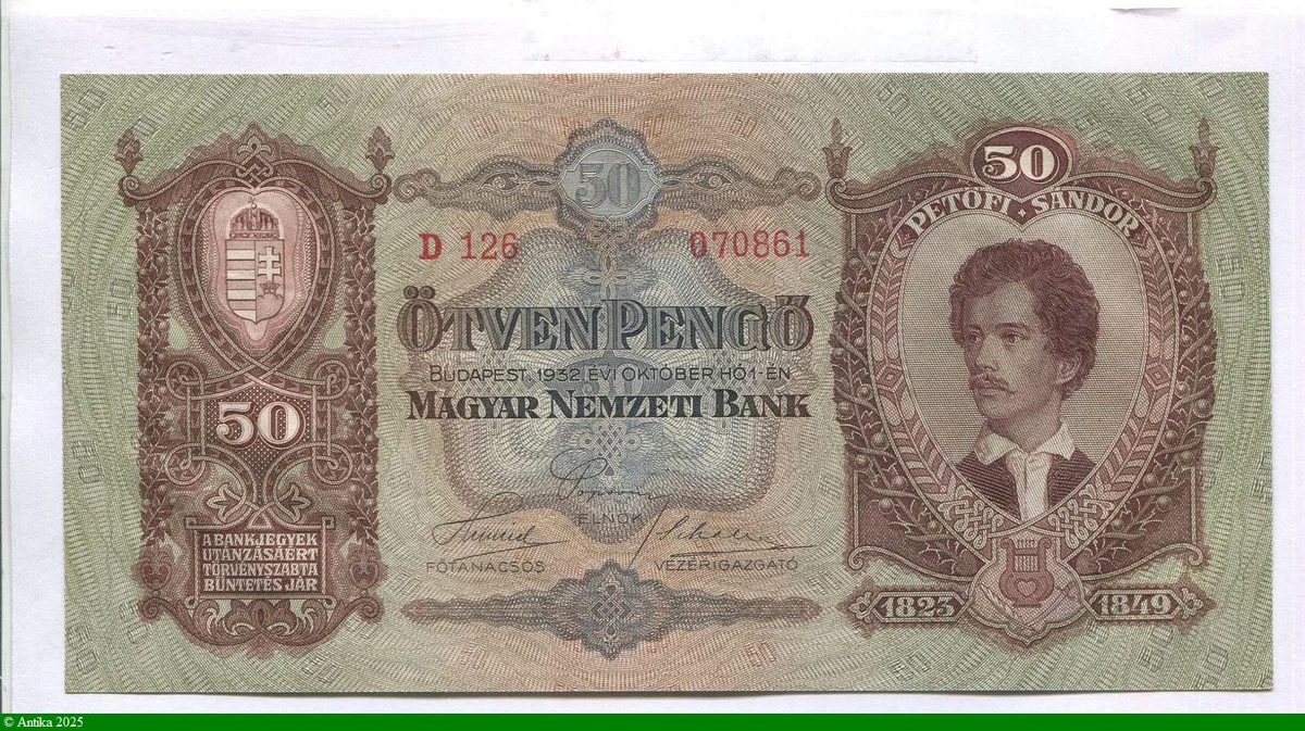 50 Pengo Buste de Petőfi Sándor * *