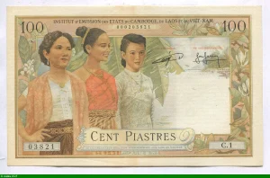 100 Piastres 3 Jeunes Filles Alph C.1 RARETE
