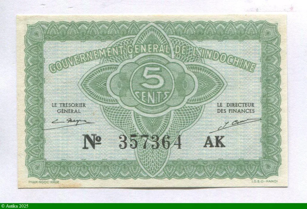 5 Cents Vert Gouvernement Général