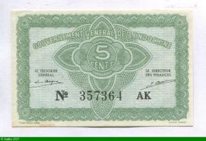 5 Cents Vert Gouvernement Général